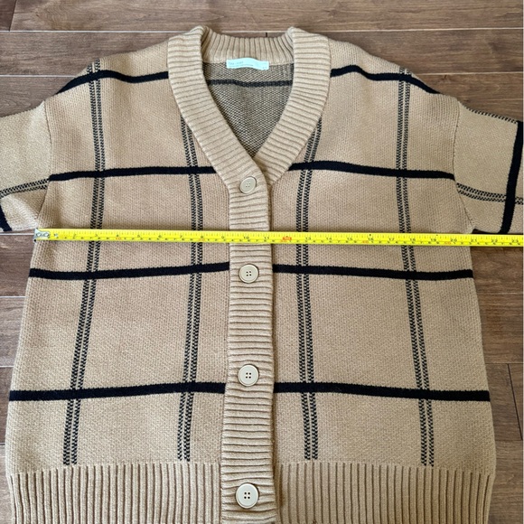 OAK + FORT OVERSIZED PLAID CARDIGAN - Picture 9 of 10